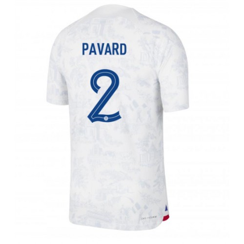 Frankrig Benjamin Pavard #2 Udebanetrøje VM 2022 Kort ærmer
